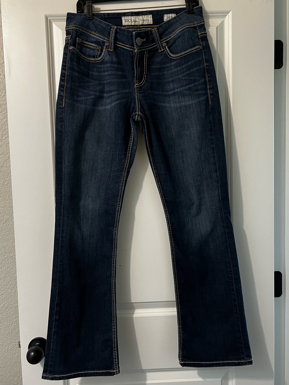 BKE Indigo Bootcut Jeans with Faded Detail - Picture 3 of 11